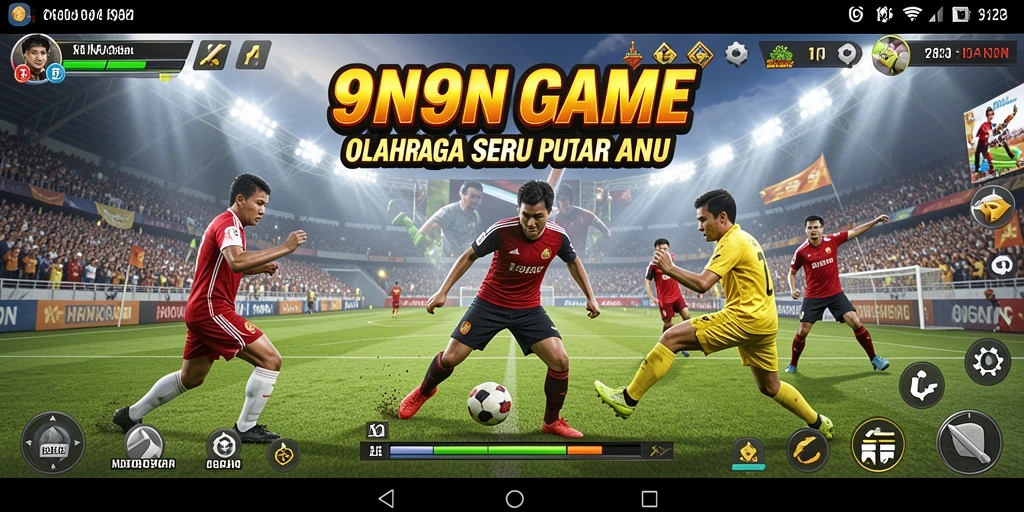 Screenshot dari gameplay olahraga yang mendebarkan di 9N9N.