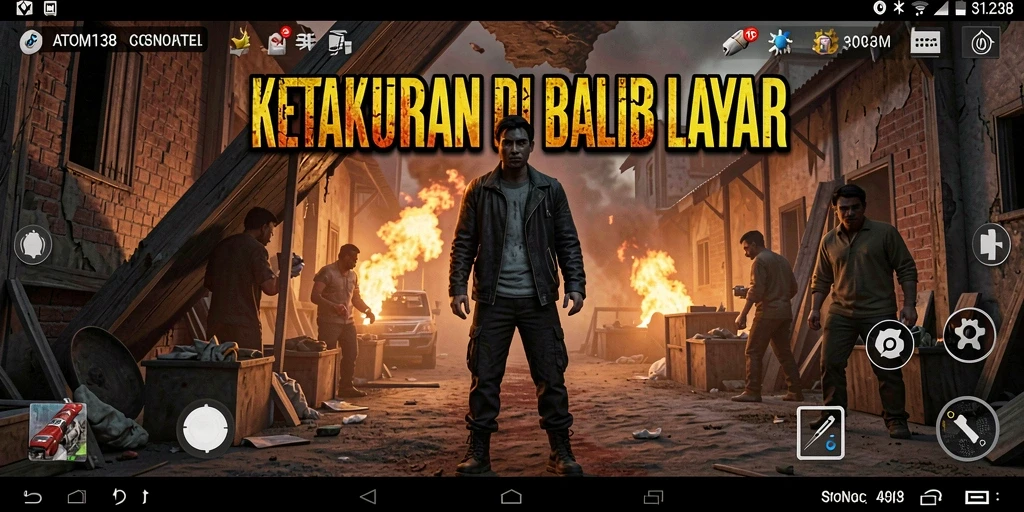 Screenshot menampilkan gameplay menegangkan ATOM138 dalam suasana Horror.