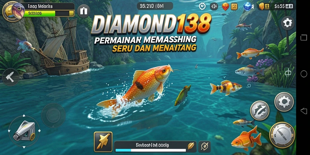 Gameplay DIAMOND138 yang seru dengan pemandangan memancing yang indah.