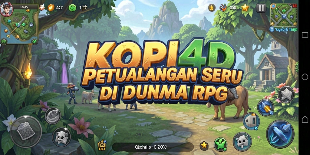 Tampilan gameplay KOPI4D dengan pertempuran mendebarkan dan eksplorasi dunia.