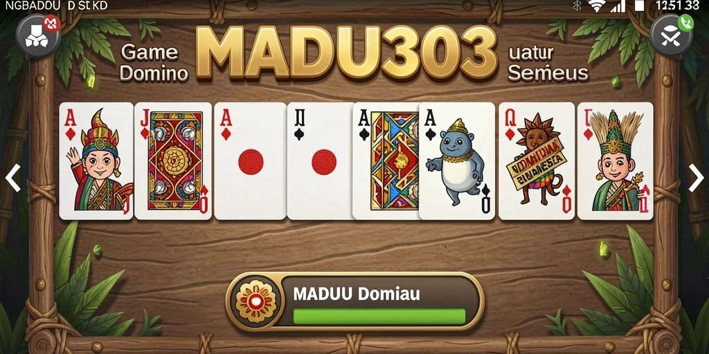 Gameplay seru MADU303 dengan teman-teman di Domino.