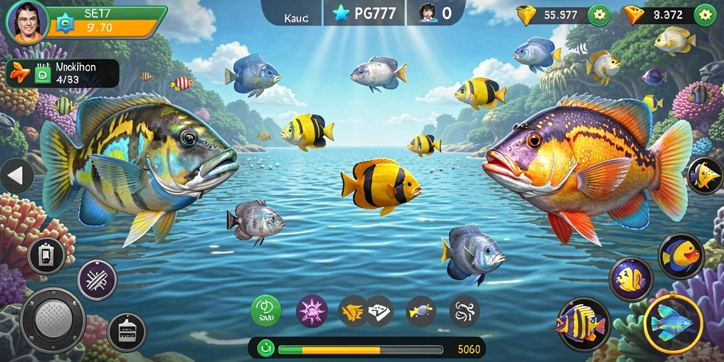 Tampilan gameplay seru Tembak Ikan di PG777.
