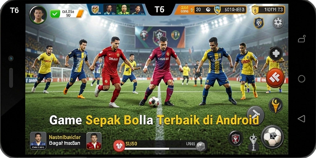 T6 menampilkan aksi seru dari permainan sepak bola yang menegangkan.