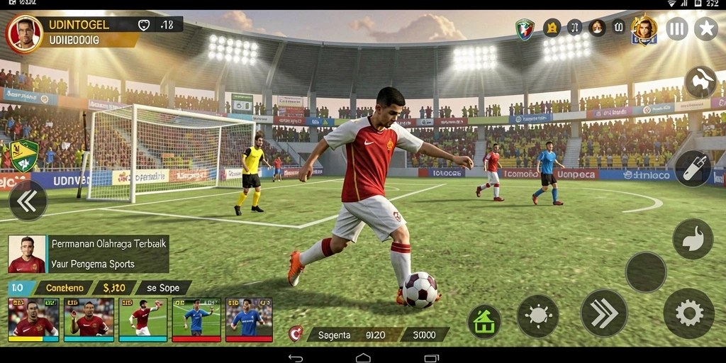 Tampilan menarik dari gameplay olahraga di UDINTOGEL.