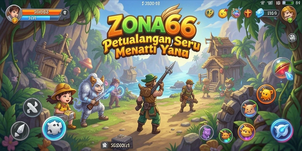 Tampilan gameplay ZONA66 yang menakjubkan saat menjelajahi dunia petualangan.